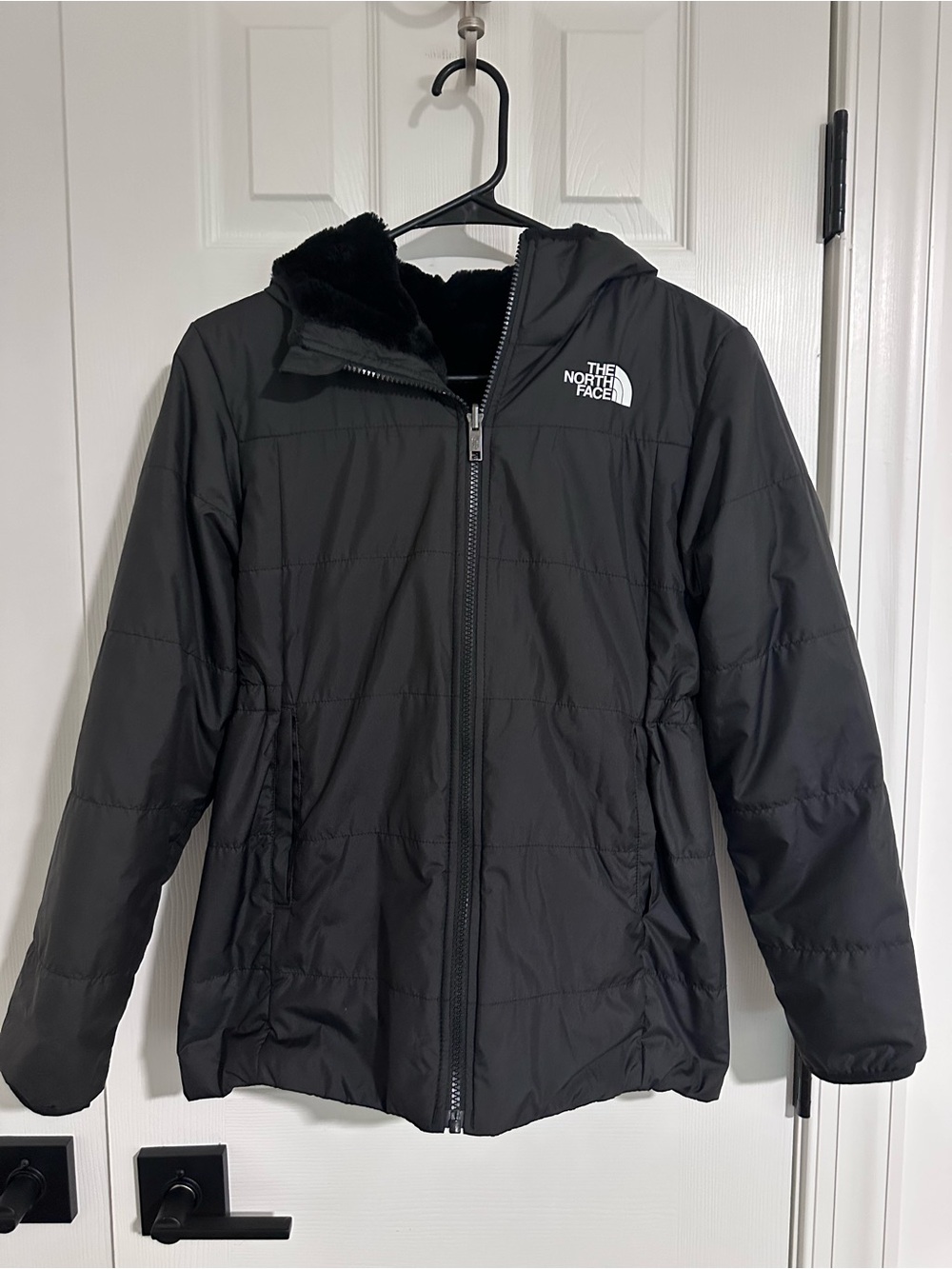 The North Face Kids Black Hooded Puffer Jacket